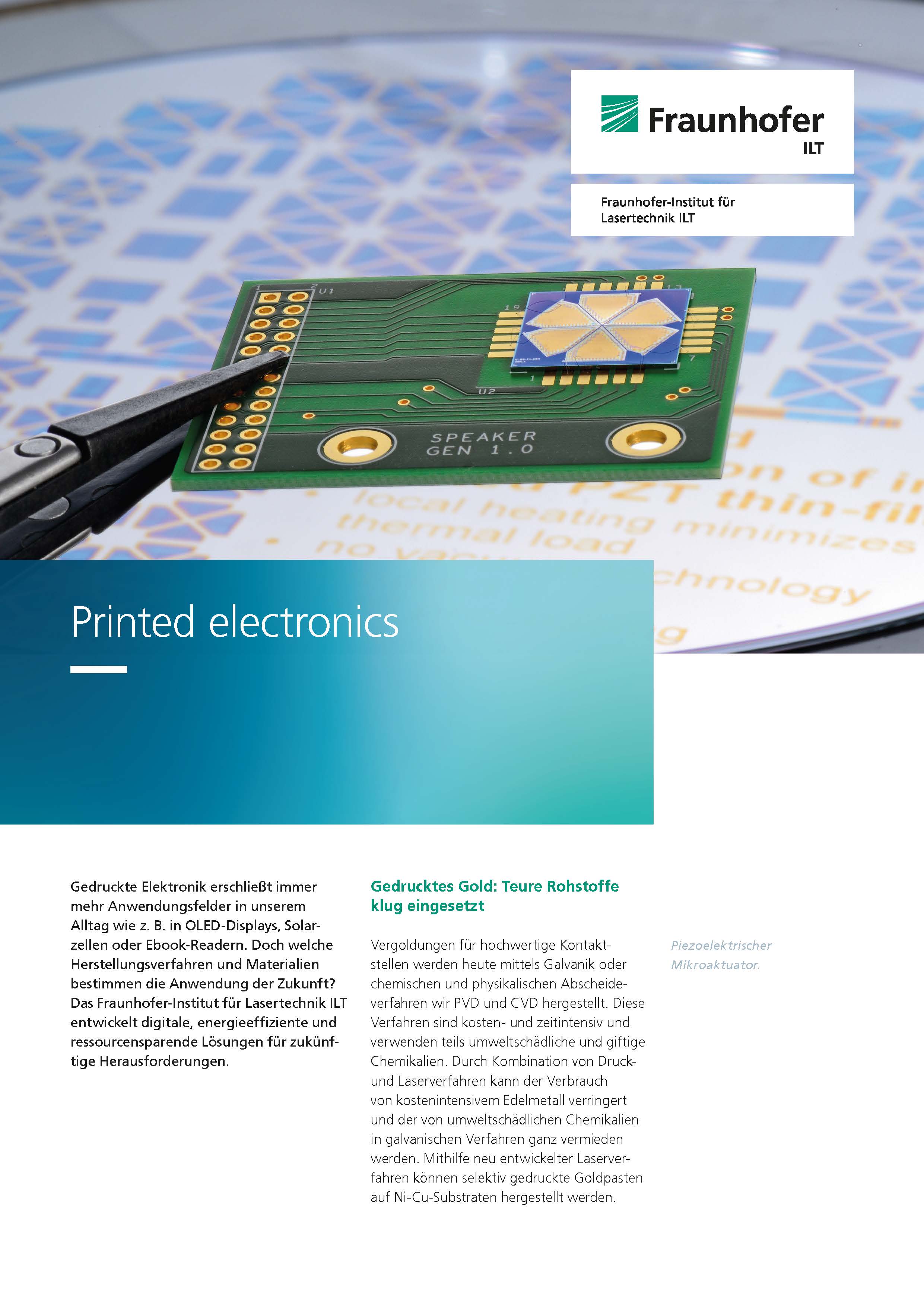 Themenbroschüre printed electronics