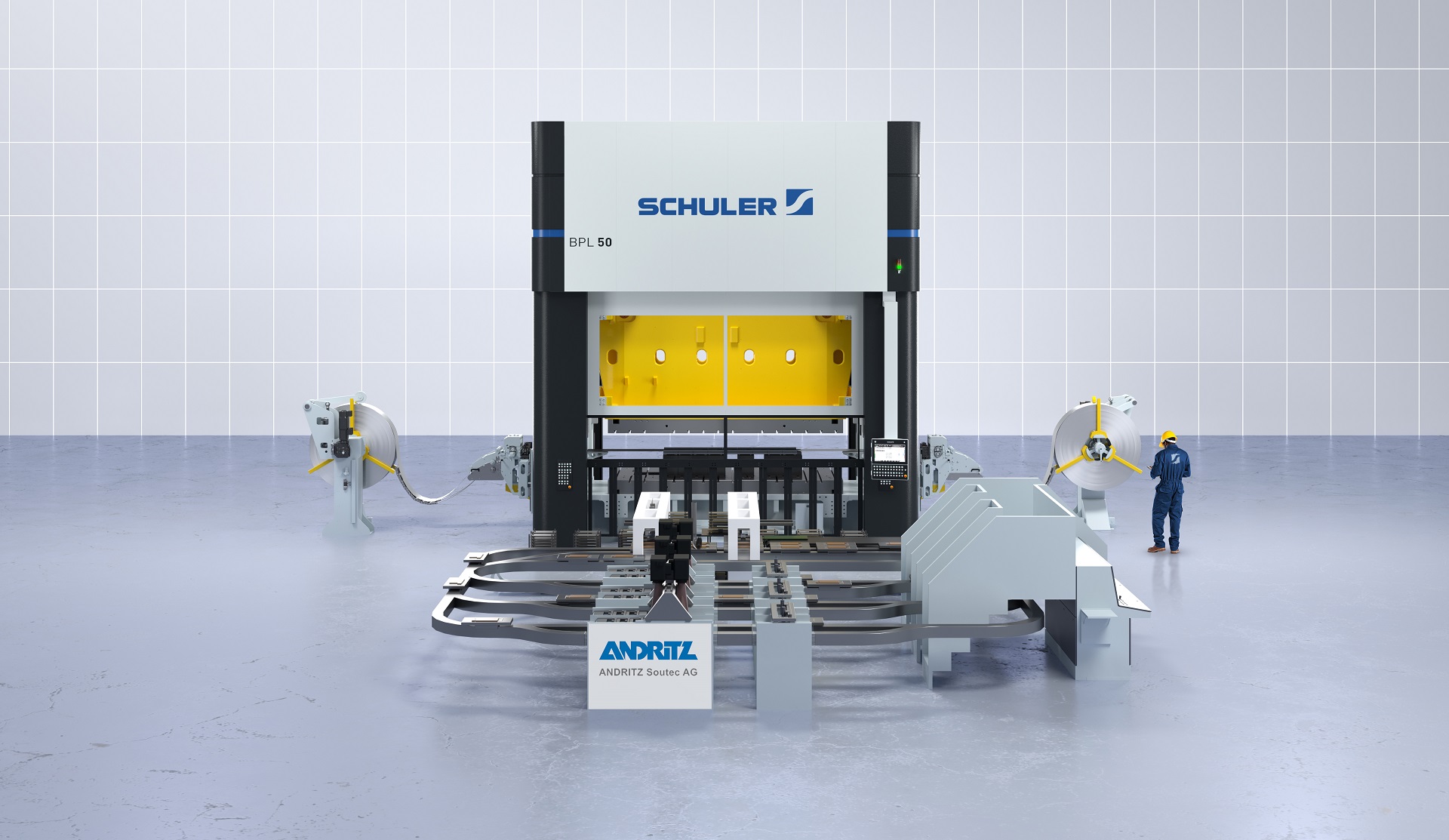 Targeting high volume production: Schuler's scalable lines are designed for the production of up to 50,000 stacks with around 15 million bipolar plates.