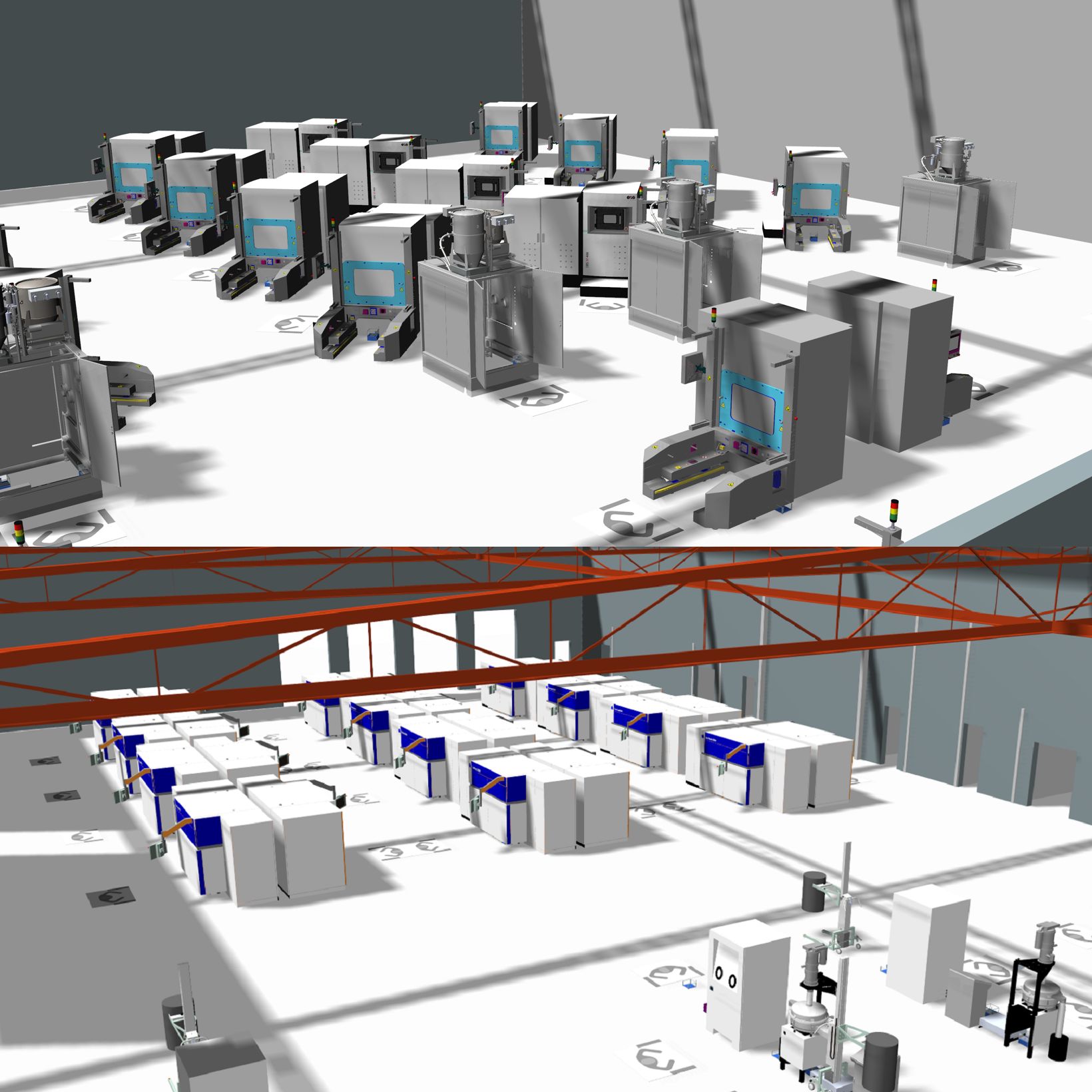 Planning of production lines using Tecnomatix® Plant Simulation.