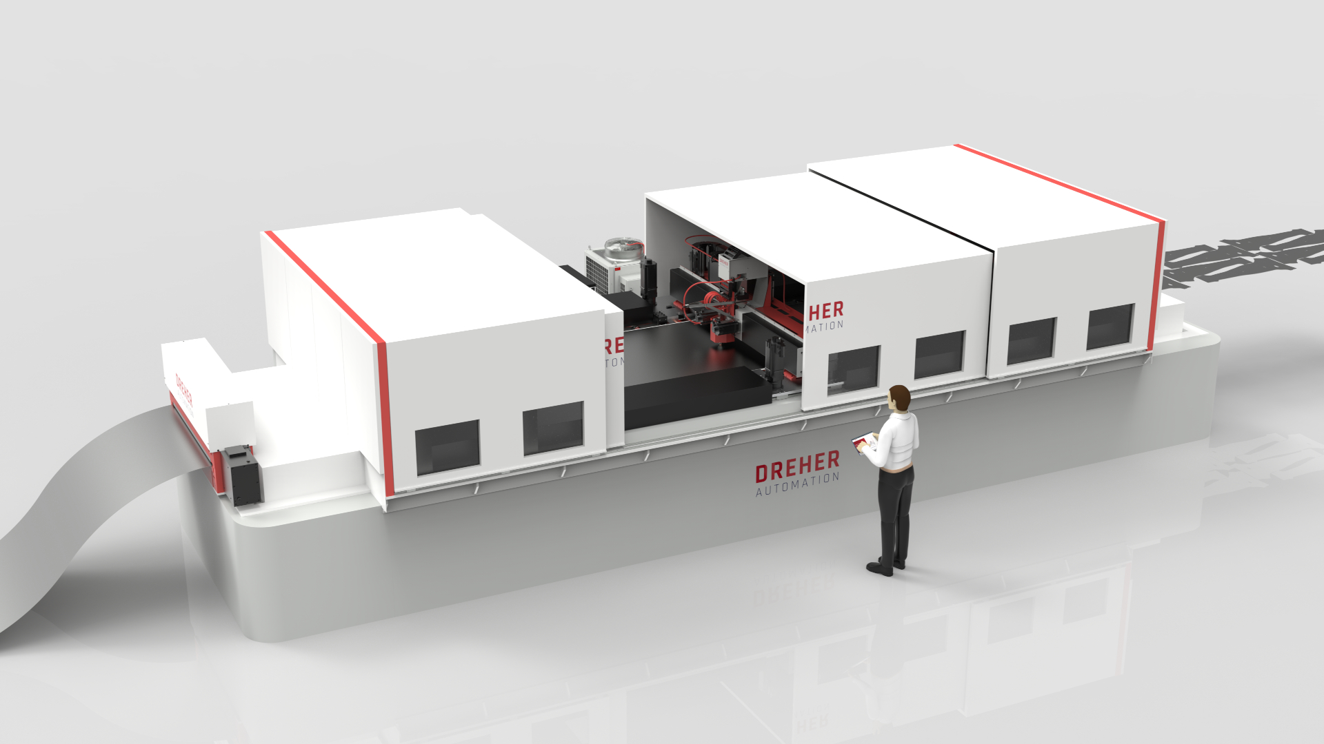 Project DIPOOL: The demonstrator of a laser blanking line from Automatic-Systeme Dreher will use new, intelligent  AI-supported algorithms to monitor the cutting process, adjust it automatically in the event of deviations and thus ensure cutting quality as well as productivity. 