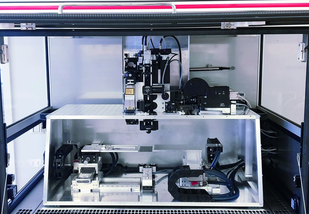With the new Raman LIFTSYS system for contact-free cell transport, various systems can be created for cell-based tests.