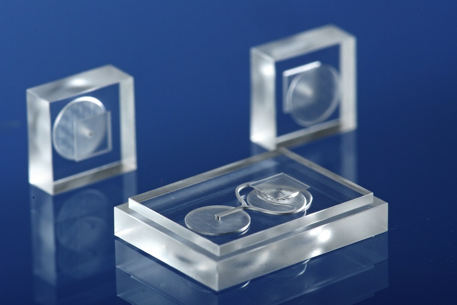 Microfluidics for the analysis of liquid samples.