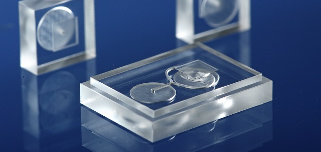 Microfluidics for the analysis of liquid samples.